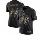 New York Giants #26 Saquon Barkley Black Golden Edition 2019 Vapor Untouchable Limited Jersey