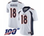 Denver Broncos #18 Peyton Manning White Vapor Untouchable Limited Player 100th Season Football Jersey
