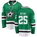 Dallas Stars #25 Brett Ritchie Authentic Green Home Fanatics Branded Breakaway NHL Jersey