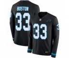 Carolina Panthers #33 Tre Boston Limited Black Therma Long Sleeve Football Jersey