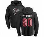 Atlanta Falcons #80 Luke Stocker Black Name & Number Logo Pullover Hoodie