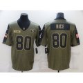 San Francisco 49ers #80 Jerry Rice Nike Olive 2021 Salute To Service Limited Player Jersey