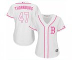 Women's Boston Red Sox #47 Tyler Thornburg Replica White Fashion Baseball Jersey