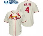 St. Louis Cardinals #4 Yadier Molina Replica Cream Alternate Cool Base Baseball Jersey