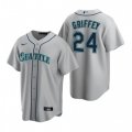 Nike Seattle Mariners #24 Ken Griffey Jr. Gray Road Stitched Baseball Jersey