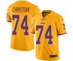 Washington Redskins #74 Geron Christian Limited Gold Rush Vapor Untouchable Football Jersey