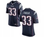 New England Patriots #33 Kevin Faulk Game Navy Blue Team Color Football Jersey