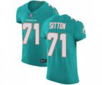 Miami Dolphins #71 Josh Sitton Aqua Green Team Color Vapor Untouchable Elite Player Football Jersey