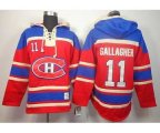 Montreal Canadiens #11 Brendan Gallagher Red Pullover Hooded