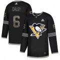 Pittsburgh Penguins #6 Trevor Daley Black Authentic Classic Stitched NHL Jersey
