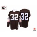 Cleveland Browns #32 Jim Brown Brown Team Color Authentic Throwback NFL Jersey