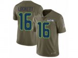 Seattle Seahawks #16 Tyler Lockett Limited Olive 2017 Salute to Service NFL Jersey