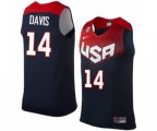 Team USA #14 Anthony Davis Swingman Navy Blue 2014 Dream Team Basketball Jersey