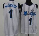 Orlando Magic #1 Tracy Mcgrady White Mitchell & Ness Black Retired Player Jersey