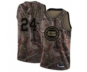 Detroit Pistons #24 Mateen Cleaves Swingman Camo Realtree Collection NBA Jersey