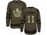 Toronto Maple Leafs #11 Zach Hyman Green Salute to Service Stitched NHL Jersey