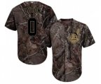 Cleveland Indians #0 B.J. Upton Authentic Camo Realtree Collection Flex Base Baseball Jersey