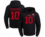 San Francisco 49ers #10 Jimmy Garoppolo Black Name & Number Pullover Hoodie