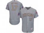 Chicago Cubs #17 Kris Bryant Authentic Gray 2017 Gold Champion Flex Base MLB Jersey