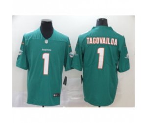 Miami Dolphins #1 Tua Tagovailoa Aqua Green Team Color Vapor Untouchable Limited Player Football Jersey