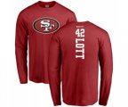 San Francisco 49ers #42 Ronnie Lott Red Backer Long Sleeve T-Shirt