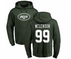 New York Jets #99 Steve McLendon Green Name & Number Logo Pullover Hoodie