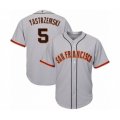 San Francisco Giants #5 Mike Yastrzemski Authentic Grey Road Cool Base Baseball Player Jersey