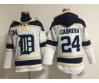 MLB detroit tigers #24 cabrera white jerseys[pullover hooded sweatshirt]