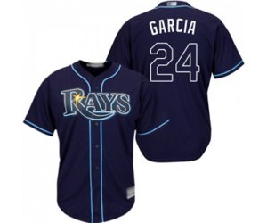 Tampa Bay Rays #24 Avisail Garcia Replica Navy Blue Alternate Cool Base Baseball Jersey