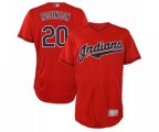 Cleveland Indians #20 Eddie Robinson Scarlet Alternate Flex Base Authentic Collection Baseball Jersey