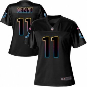 Women Indianapolis Colts #11 Ryan Grant Game Black Fashion NFL Jersey