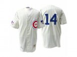 Mitchell and Ness Chicago Cubs #14 Ernie Banks Authentic Cream 1969 Throwback MLB Jersey