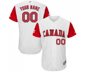 Canada Baseball Customized White 2017 World Baseball Classic Authentic Team Jersey