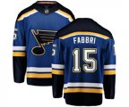 St. Louis Blues #15 Robby Fabbri Fanatics Branded Royal Blue Home Breakaway NHL Jersey