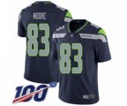 Seattle Seahawks #83 David Moore Navy Blue Team Color Vapor Untouchable Limited Player 100th Season Football Jersey