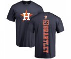 Houston Astros #23 Michael Brantley Navy Blue Backer T-Shirt