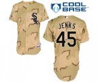 Chicago White Sox #45 Bobby Jenks Authentic Camouflage Cool Base Baseball Jersey