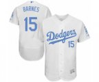 Los Angeles Dodgers Austin Barnes Authentic White 2016 Father's Day Fashion Flex Base Baseball Player Jersey