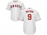 Los Angeles Angels of Anaheim #9 Cameron Maybin Replica White Home Cool Base MLB Jersey