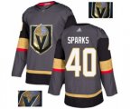 Vegas Golden Knights #40 Garret Sparks Authentic Gray Fashion Gold Hockey Jersey