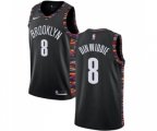Brooklyn Nets #8 Spencer Dinwiddie Swingman Black Basketball Jersey - 2018-19 City Edition