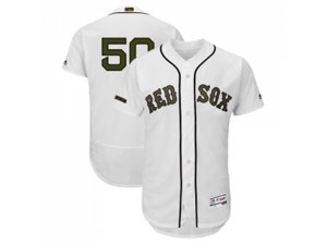 Boston Red Sox #50 Mookie Betts White Flexbase Authentic Collection 2018 Memorial Day Stitched MLB Jersey