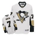 Reebok Pittsburgh Penguins #7 Paul Martin Premier White NHL Jersey