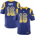 Los Angeles Rams #16 Jared Goff Elite Royal Blue Alternate Drift Fashion NFL Jersey