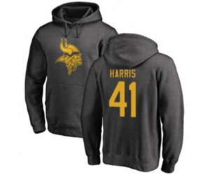 Minnesota Vikings #41 Anthony Harris Ash One Color Pullover Hoodie