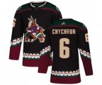 Arizona Coyotes #6 Jakob Chychrun Premier Black Alternate Hockey Jersey