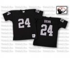 Oakland Raiders #24 Willie Brown Black Team Color Authentic Throwback Football Jersey