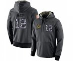 Washington Redskins #12 Colt McCoy Stitched Black Anthracite Salute to Service Player Performance Hoodie