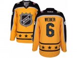 Montreal Canadiens #6 Shea Weber Authentic Yellow Atlantic Division 2017 All-Star NHL Jersey