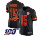 Kansas City Chiefs #15 Patrick Mahomes II Limited Black Rush Vapor Untouchable 100th Season Football Jersey